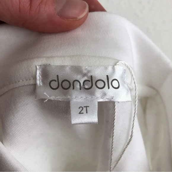 NWT Dondolo footie sleeper white with tiny taupe polka dots size 2T - Picture 6 of 12